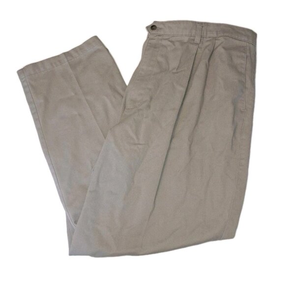 Dockers Mens Beige Pants Size 44x30 Pleated Front Khakis - Picture 1 of 5